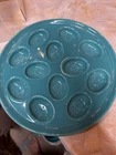 fiesta EGG PLATE - TURQUOISE - 11 1/4" - first quality