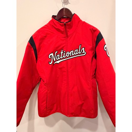 Majestic Washington Nationals MLB Therma Base Jacket Red Womens Large WJ27