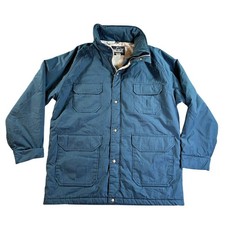 Vintage Woolrich Mountain Parka Jacket Mens Large Teal Blue Made in USA 33334