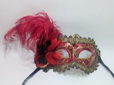 VINTAGE Venezia Masquerade Ball Mask Women - Hand Painted - Made In Italy