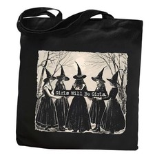 Aesthetic Witchy Canvas Tote Bag for Women Funny Witchy Gifts for Women Cute