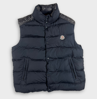 Moncler Cheval Gilet Down Puffer Vest Navy Blue Mens Sz 4 L Jacket