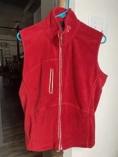 EUC Women's Horny Toad Red Fleece Vest Large