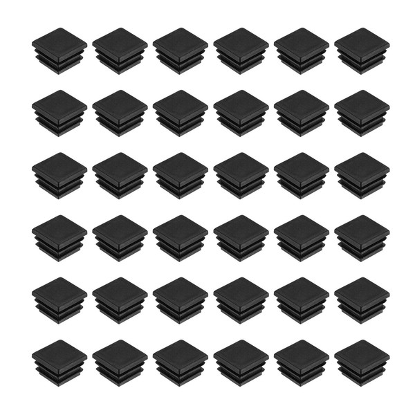 38 StüCk Rohrstopfen, 20X20Mm Quadratisch Abschlusskappen, Pe-Lamellenstopfen-image