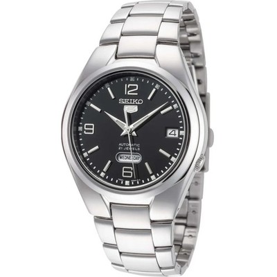 Seiko 5 Automatic Black Dial Stainless Steel Men s Watch - SNK623K1 NEW