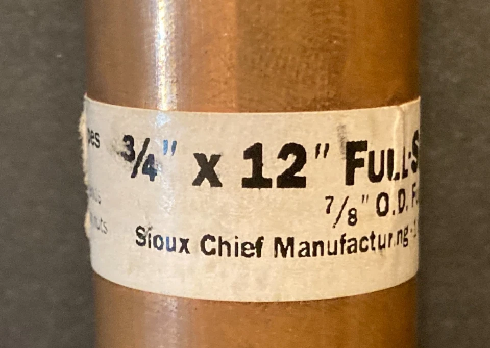 Acoplamiento de reparación de cobre DESLIZANTE COMPLETO 3/4" X 12" 7/8 O.D.  SIOUX CHIEF MFG. Foto 2 de 4