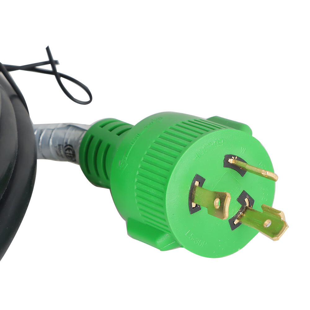 30 Amp 3 Prong Generator Extension Cord 10 Feet NEMA L5-30P/L5-30R 125V