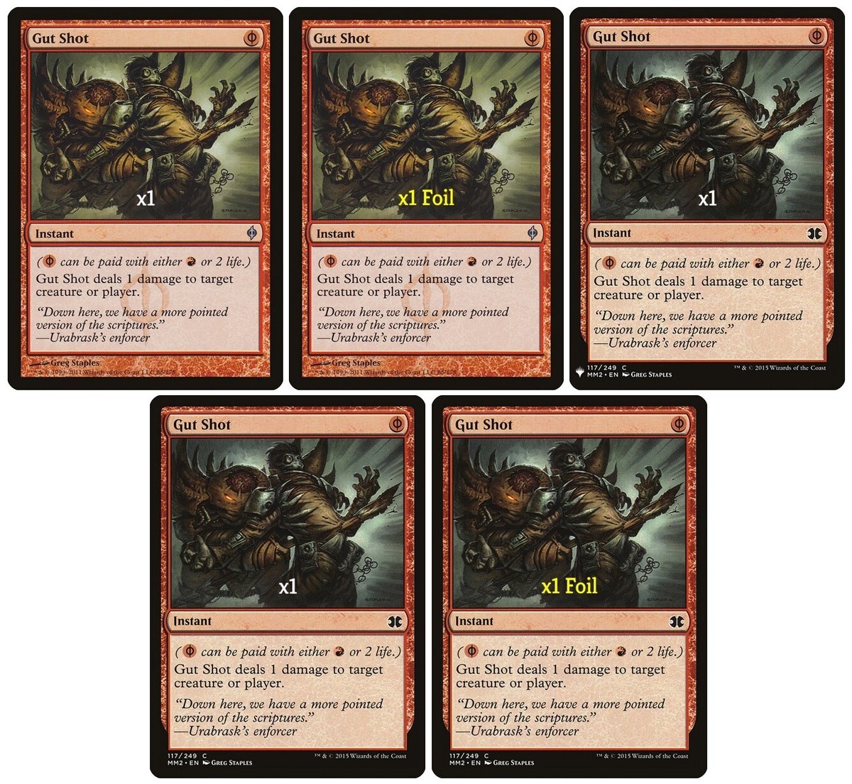 MTG NPH MM2 MB1 Gut Shot MINT (SELECT)