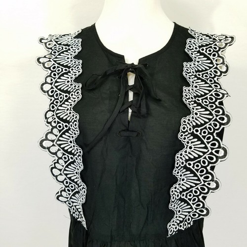 Who What Wear Blouse Womens Medium Sleeveless Babydoll Black White Lace NWT - Picture 3 of 9