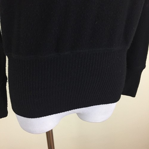 LNA Black Cut V Neck Ribbed Collar Cuff Hem Long Sleeve Sweater Womens sz XS - Picture 9 of 11