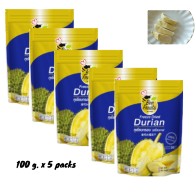 Durian Monthong Lyophilisé 100% Naturel De Thaïlande - Collation Saine Halal, Sachet 35g