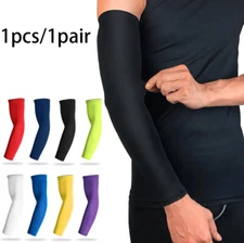 Basketball Sports Compression Arm Sleeves Elbow Brace Support UV Sun Protection