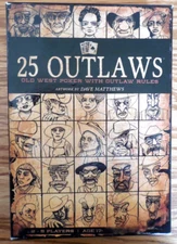 Dave Mathews "25 Outlaws" Old West 3-Card Poker Game with Chips and Outlaw Rules