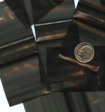 100 Black Apple Baggies, 1.5 x 1.5" mini zip bags 1515 reclosable