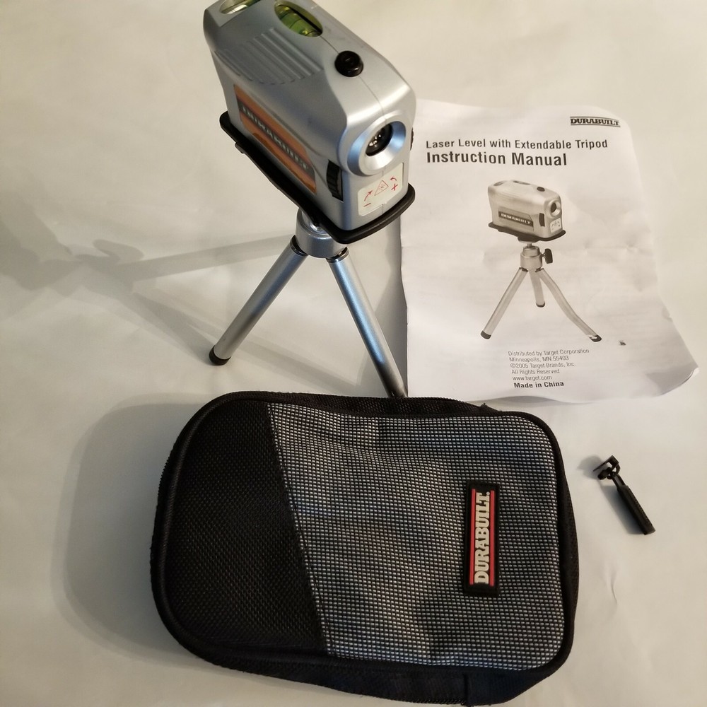 Durabuilt Laser Level with Extendable Tripod, Case & Manual