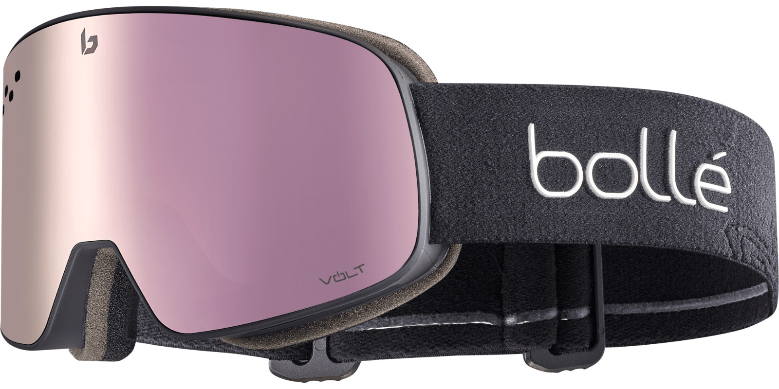 Bolle Nevada BG096017 Mediana Grande Unisex Gafas Nieve Negro Mate/Voltio Rosa