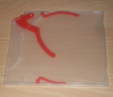 5 CD / DVD H&uuml;llen Ejector Case transparent Rot Maxi SLIM Slimcase 5mm Neu