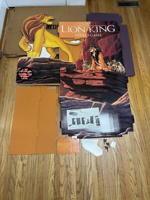VTG Nintendo SNES Sega Genesis DISNEY LION KING Game Store Display Sign Standee