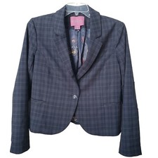 The Savile Row Co. London Women's Plaid Blazer Size XL Elbow Patches Preppy
