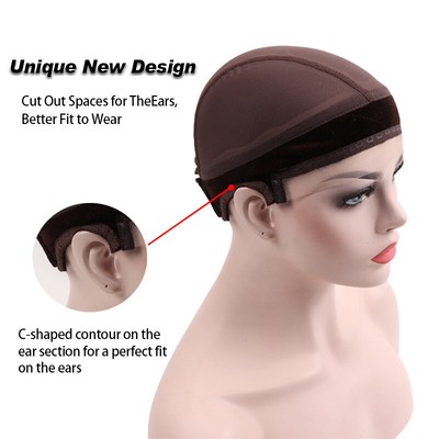Lace Front Wig Cap For Making Wigs With Adjustable Strap Glueless Lace Net _r1
