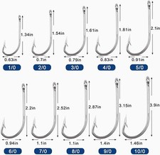25 Stainless Hooks 34007SS O'Shaughnessy Tuna Mahi Ballyhoo Trolling Lure Pack