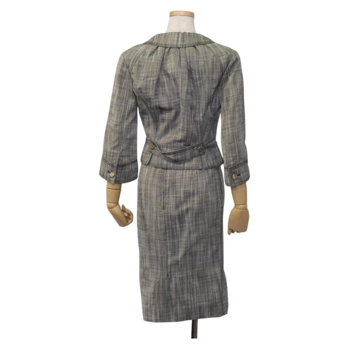 LOUIS VUITTON（LV） Giacca e gonna LOUIS VUITTON setup giacca seta 36 grigio LV originale am7979