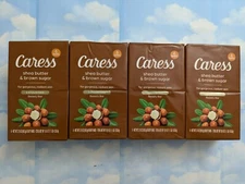 LOT (8) CARESS SHEA BUTTER & BROWN SUGAR BAR SOAP 6-3.15 OZ EACH TOTAL 48 BARS