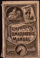 1884 Humphrey's Homeopathic Manual Humphreys Homeopathic Medicine Co New York NY