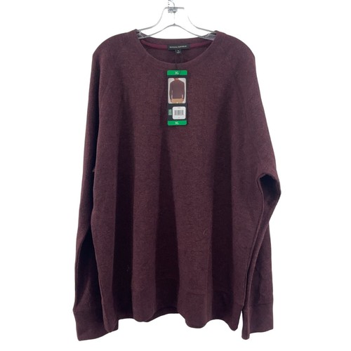 Banana Republic Men's XL Marled Red Cotton Pullover Sweater NWT