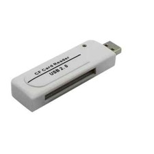 White USB 2.0 Compact Flash CF Memory Card Reader Writer