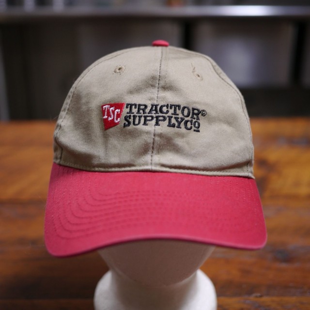 TRACTOR SUPPLY Employee Uniform Snapback 100 Cotton Red Khaki Baseball