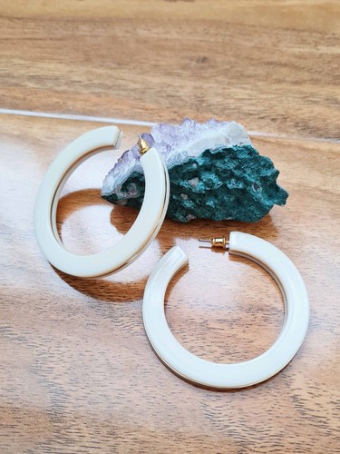 Anthropologie Resin Hoop Earrings - Picture 3 of 3