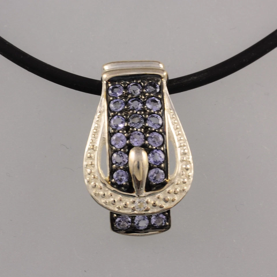 Gürtel Anhänger Tansanit Weißtopas 925er Sterling Silber - Bild 2 von 4