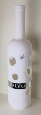 Grey Goose Vodka Flaschenhülle, Flaschenskin, weiß für 1,5 l Flasche, neu