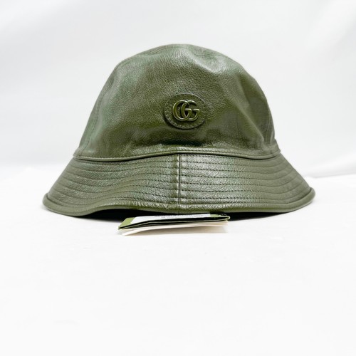 Gucci grüne Leder-Eimermütze Gr. M - Bild 10 von 15