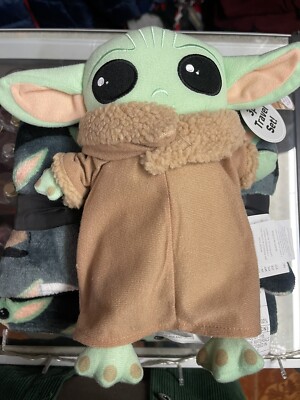Baby Yoda Grogu Disney Pc Travel Pillow Blanket Plush Set
