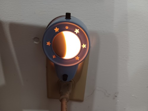 Vintage MCM 1950s GE Blue Moon Phases & Stars Night Light - Picture 6 of 8