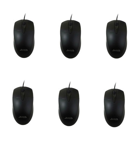 Wholesale Pack of 6 Wired Optical Mouse 1000 DPI, USB Colour Black - Picture 4 of 6