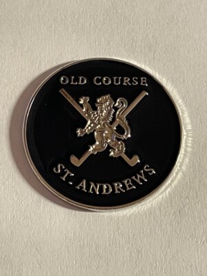 (1) Rare St. Andrews Old Course 1'' Coin Style Golf Marker - Fife, Scotland