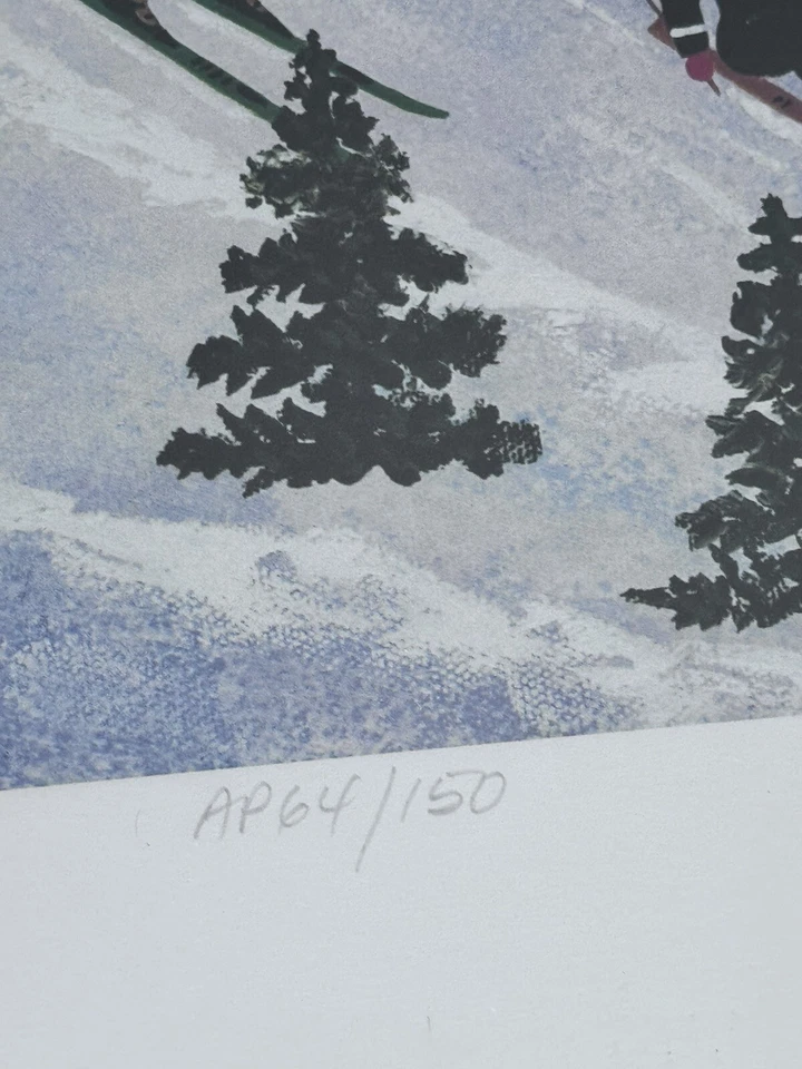 Jane Wooster Scott Sun Valley 冬季 Wonderland (美联社) 签名编号平版画 — 第 3/4 张图片