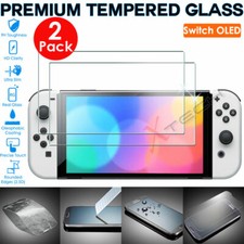 2 Pack Genuine TEMPERED GLASS Screen Protector For Nintendo Switch OLED 7