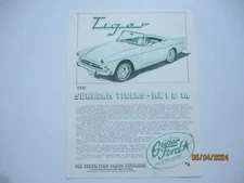 JOHN PARADISE'S SUPER FORD COLLECTOR SERIES SUNBEAM TIGERS MK I & IA #5 PRINT AD