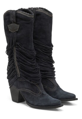 EL VAQUERO SILVERSTONE CARBÓN BLACK BOOTS SIZE 10 40