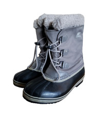 Sorel Youth Unisex Kids Size 6 Yoot Pac Waterproof Lined Winter Snow Boots Gray