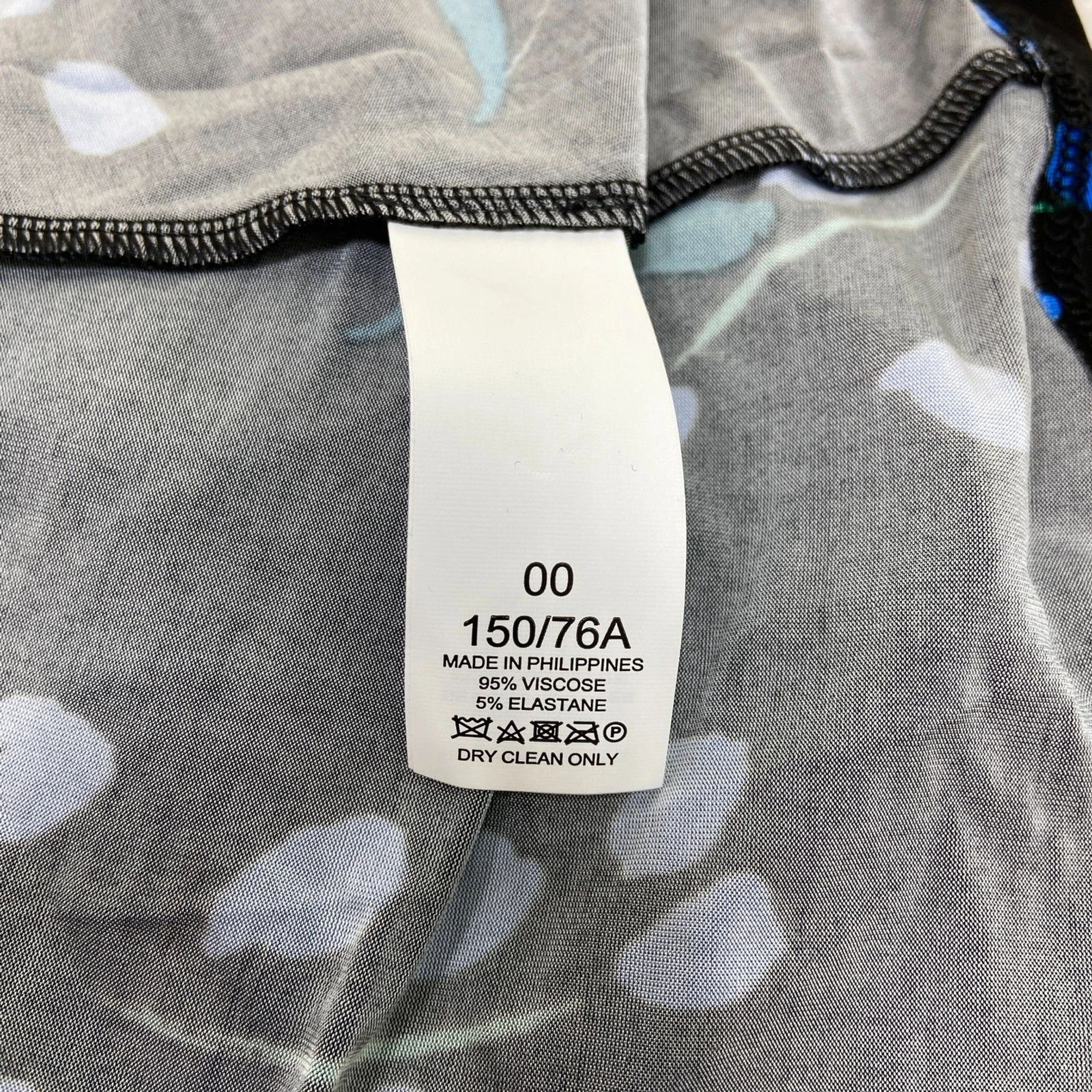 Abito midi floreale Kate Spade Sea Breeze manica svasata nero e blu donna tg 00