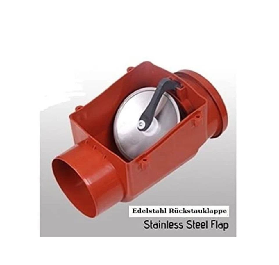 Rückstauklappe DN160 Abwasser Rückstauverschluss Rattenschutz mit Wasserwaage - Bild 3 von 3