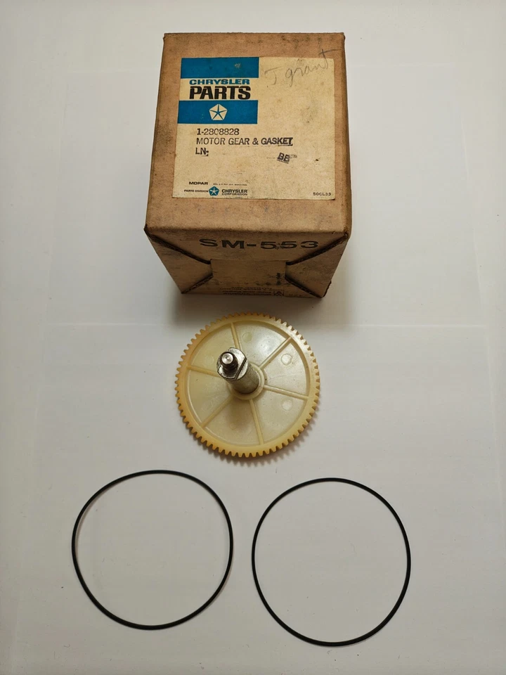 Plymouth Chrysler Dodge 1966-1968 limpiaparabrisas motor engranaje y junta 2808828 nuevo en stock Foto 4 de 4