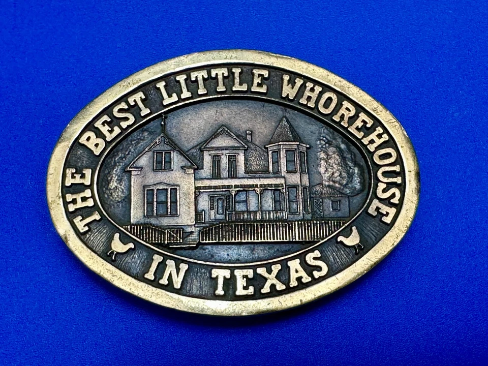 The Best Little Whorehouse in Texas Musical Movie Promo Burt & Dolly Hebilla de Cinturón Foto 2 de 4