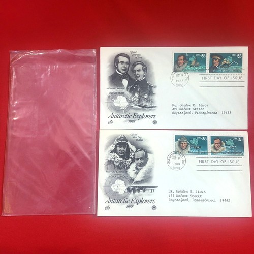 First Day of Issue Richard E Byrd Lincoln Ellsworth Stamp Cache Envelope - Picture 3 of 8