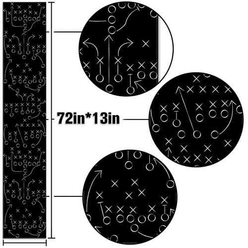 Football Tactical Guidance Table Runner Boys Football Themed Birthday Party S... - 第 2/6 張圖片